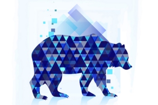 полигональный медведь