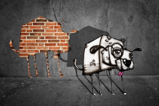 граффити собака